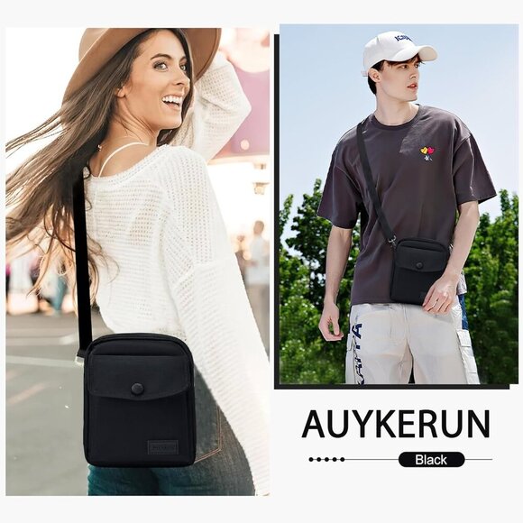 Nylon Crossbody Bag Women Small Compact Lightweight Adjustable Strap - Picture 2 of 7